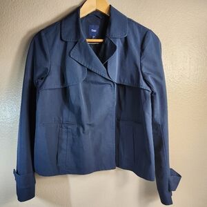 Gap Womens |M| Y2K Navy Snap Front Utility Lightweight Double Breasted Jacket